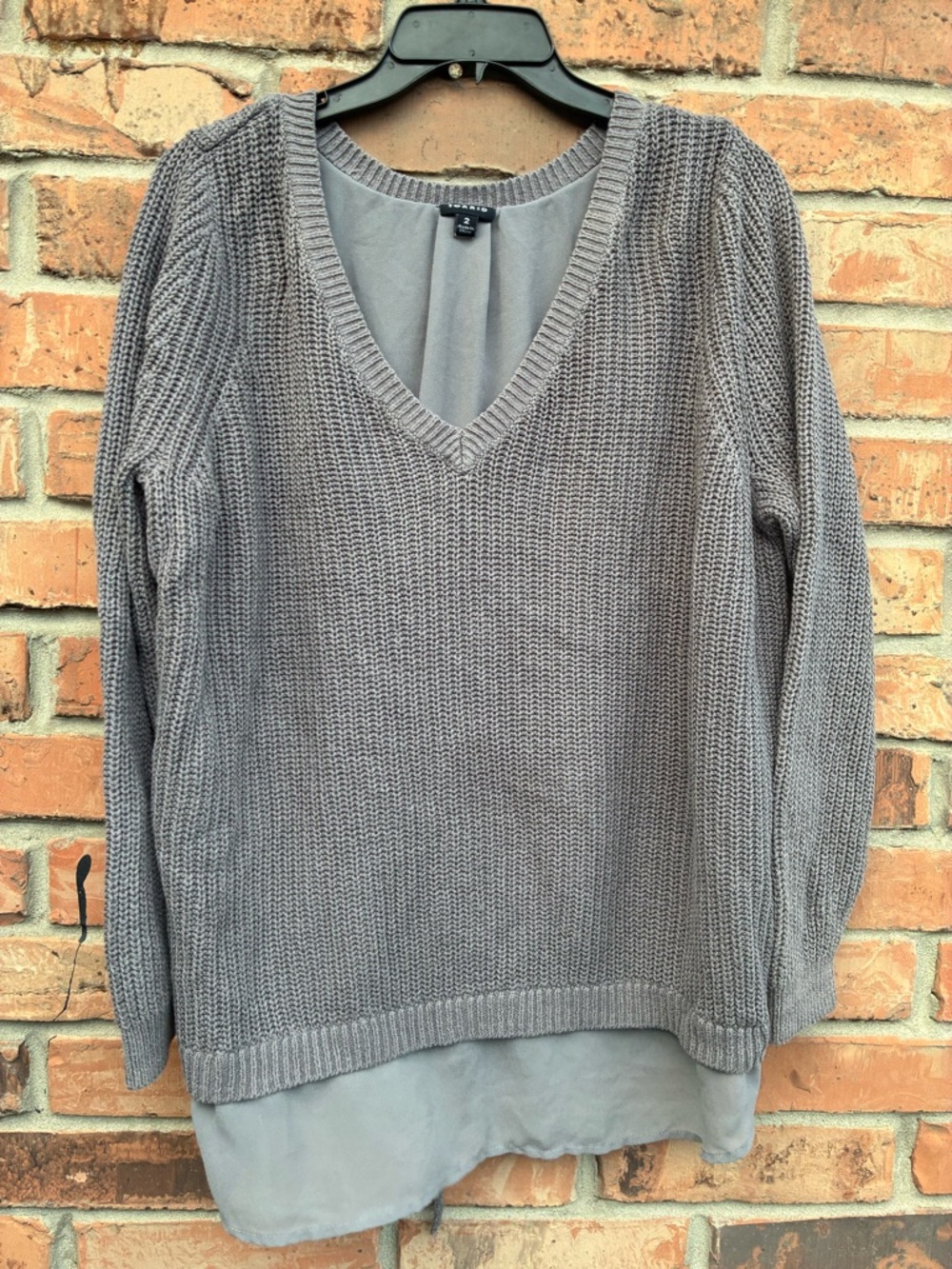 torrid Gray Layered V-Neck Sweater